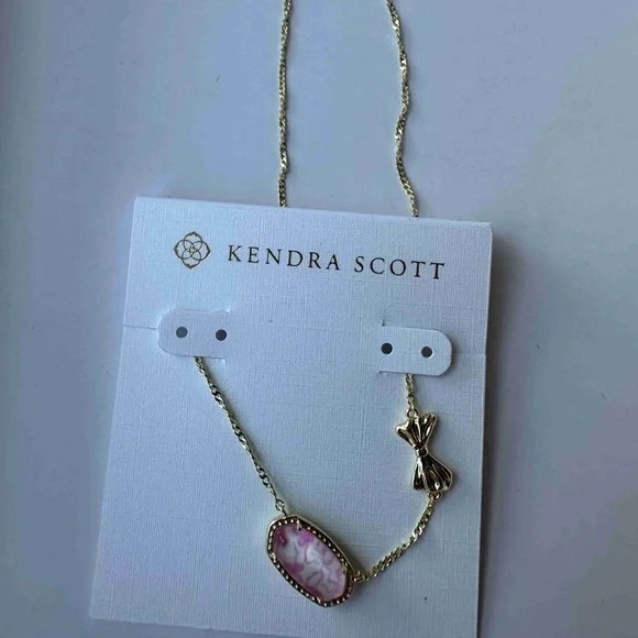 Kendra Scott Pink and Gold Necklace - Picture 3 of 3